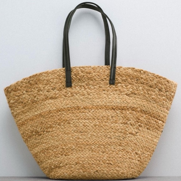 Zara Handbags - ZARA Jute Tote Bag